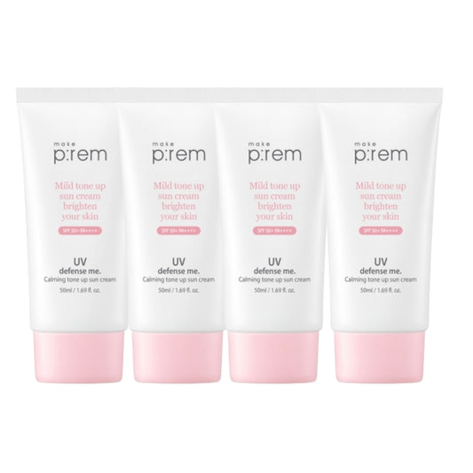 Wholesale make p:rem UV Defense Me. Calming Tone Up Sun Cream 4ea Set | Carsha