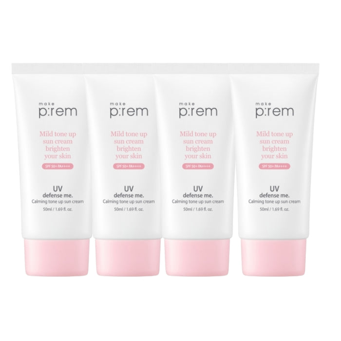 Wholesale make p:rem UV Defense Me. Calming Tone Up Sun Cream 4ea Set | Carsha