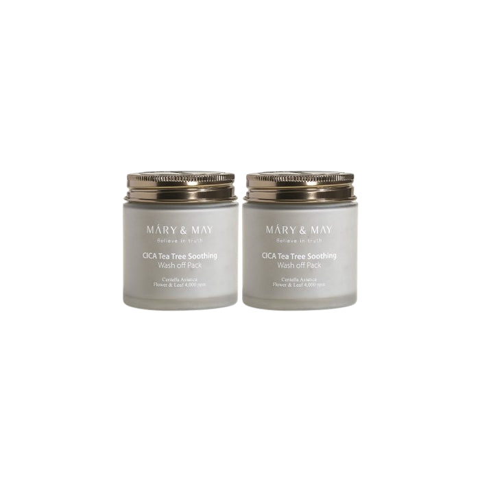 Mary&May Cica TeaTree Soothing Wash Off Pack - 125g (2ea) Set