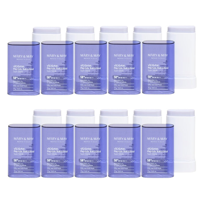 Wholesale Mary&May - Vegan Peptide Bakuchiol Sun Stick SPF50+ PA++++ - 18g 10ea Set | Carsha