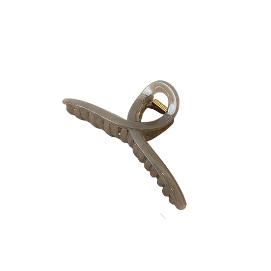 Wholesale MsBlossom - Plain Cross Hair Claw - 1pc - Grey | Carsha