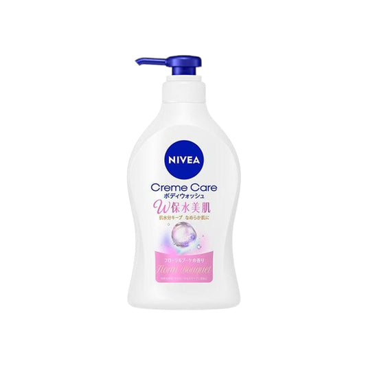 Wholesale NIVEA Japan - Cream Care Body Wash Double Moisture Retaining Beautiful Pump - 470ml - Skin Floral Bouquet Scent | Carsha