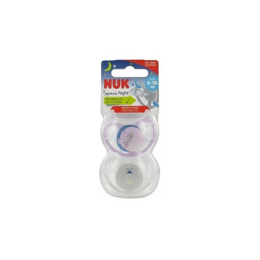 Wholesale NUK Space Night 2 Lecca-lecca Silicone 6-18 Mesi | Carsha