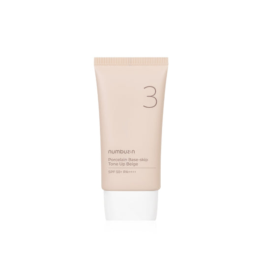 Wholesale numbuzin - No.3 Porcelain Base-skip Tone Up Beige SPF50+ PA++++ - 50ml | Carsha