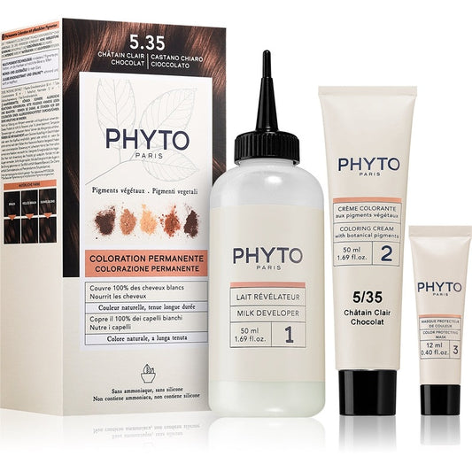 Wholesale Phyto Color Colorazione Permanente Arricchita con Pigmenti Vegetali 5.35 Chatain Clair Chocolat | Carsha
