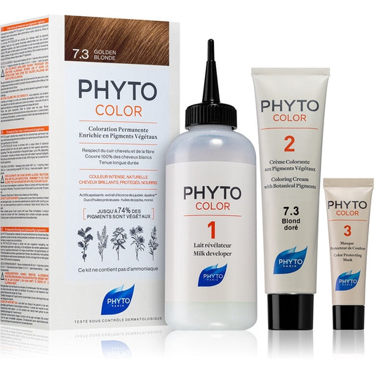 Wholesale Phyto Color Colorazione Permanente Arricchita con Pigmenti Vegetali 7.3 Biondo Dorato | Carsha