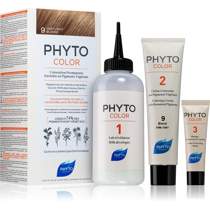 Wholesale Phyto Color Colorazione Permanente Arricchita con Pigmenti Vegetali 9 Biondo Molto Chiaro | Carsha