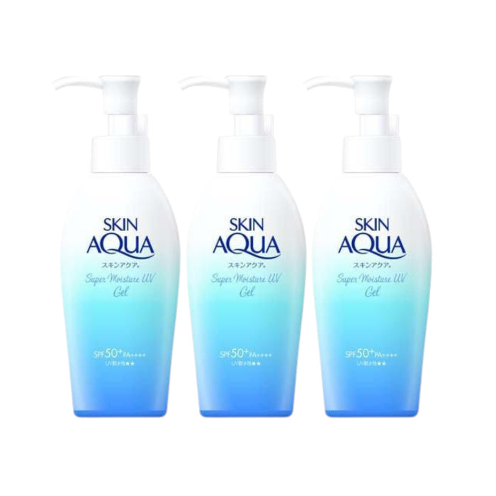 Wholesale Rohto Mentholatum - Skin Aqua Sunscreen Super Moisture Gel Pump SPF50+ PA++++ - 140g - White 3ea Set | Carsha