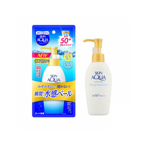 Wholesale Rohto Mentholatum - Skin Aqua Sunscreen Super Moisture Gel Pump SPF50+ PA++++ - 140g - White | Carsha