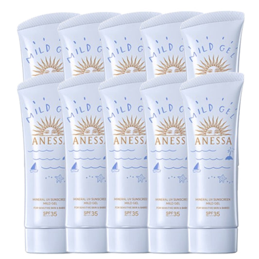Shiseido Anessa Moisture UV Sunscreen Mild Gel SPF35 PA+++ - 90g (10ea) Set