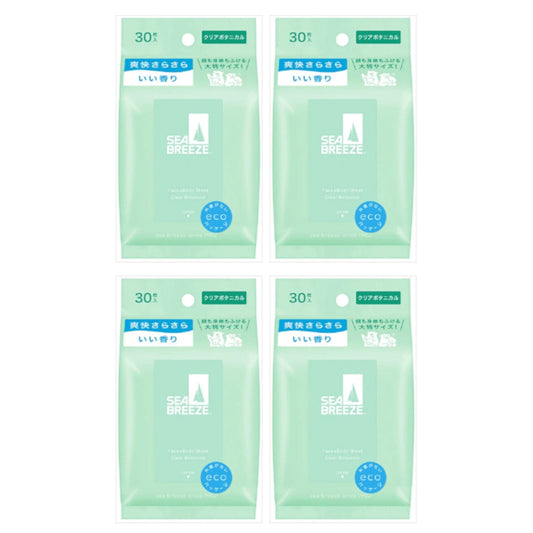 Shiseido - Sea Breeze Face & Body Ice Sheet - 30 sheets - Clear Botanical (4ea) Set