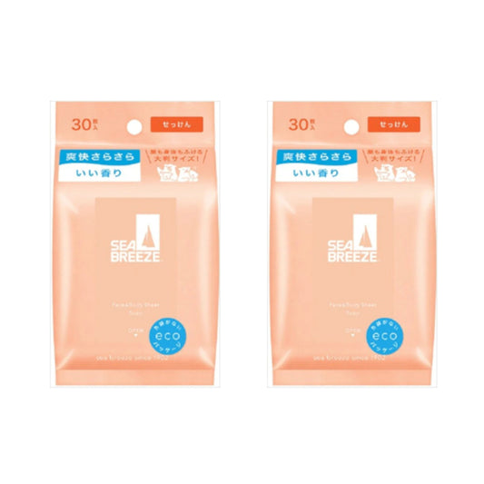 Shiseido - Sea Breeze Face & Body Ice Sheet - 30 sheets - Soap (2ea) Set