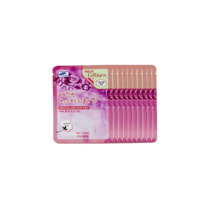 Wholesale 3W Clinic - Fresh Collagen Mask Sheet - 10pcs Set | Carsha