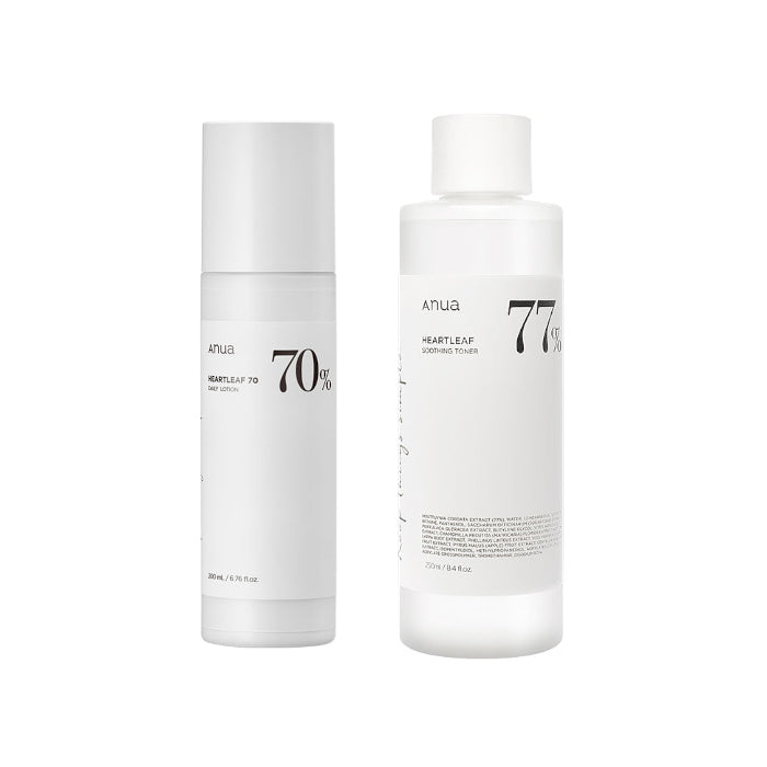 Wholesale ANUA - Heartleaf 70% Daily Lotion - 200ml 1ea + Heartleaf 77% Soothing Toner - 500ml 1ea Set | Carsha