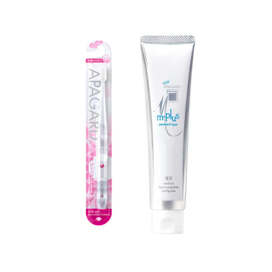 Wholesale APAGARD - M-Plus Toothpaste - 130g 1ea + APAGARD - Crystal Toothbrush - 1pc - Random Color 1ea Set | Carsha