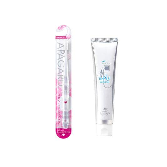 Wholesale APAGARD - M-Plus Toothpaste - 63g 1ea + APAGARD - Crystal Toothbrush - 1pc - Random Color 1ea Set | Carsha