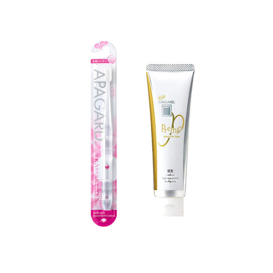 Wholesale APAGARD - Premio Toothpaste - 53g 1ea + APAGARD - Crystal Toothbrush - 1pc - Random Color 1ea Set | Carsha
