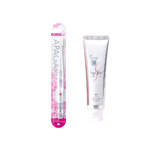 APAGARD - Smokin' Toothpaste - 105g (1ea) + APAGARD - Crystal Toothbrush - 1pc - Random Color (1ea) Set