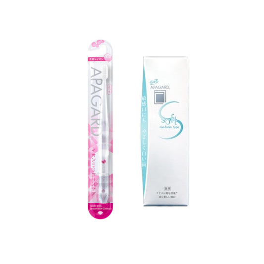 Wholesale APAGARD - Soft Toothpaste - 80g 1ea + APAGARD - Crystal Toothbrush - 1pc - Random Color 1ea Set | Carsha