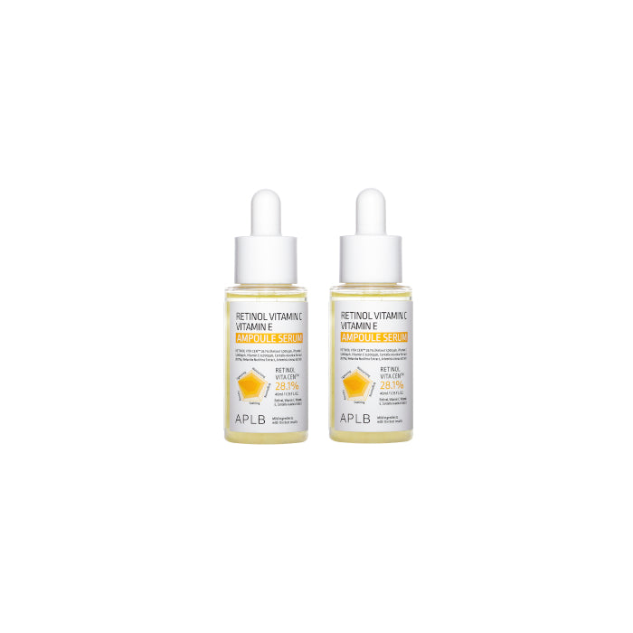 APLB - Retinol Vitamin C Vitamin E Ampoule Serum - 40ml (2ea) Set