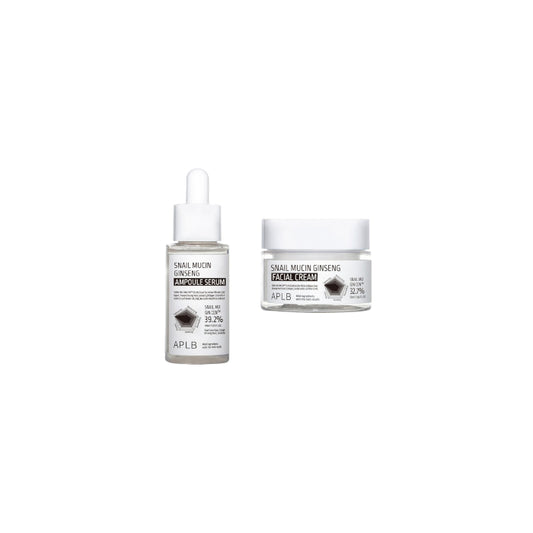 Wholesale APLB - Snail Mucin Ginseng Ampoule Serum - 40ml + Facial Cream - 55ml Set | Carsha