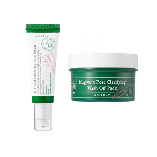 Wholesale DEAL AXIS-Y Dark Spot Correcting Glow Serum X Mugwort Pore Clarifying Wash Off Pack | Carsha