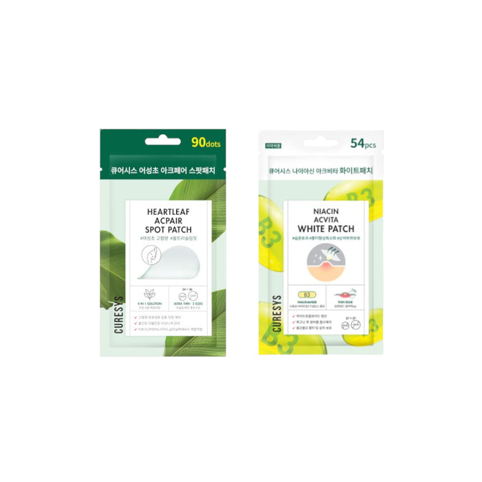 Wholesale CURESYS - Heartleaf Acpair Spot Patch - 90 Patches + Niacin Acvita White Patch - 54pcs Set | Carsha