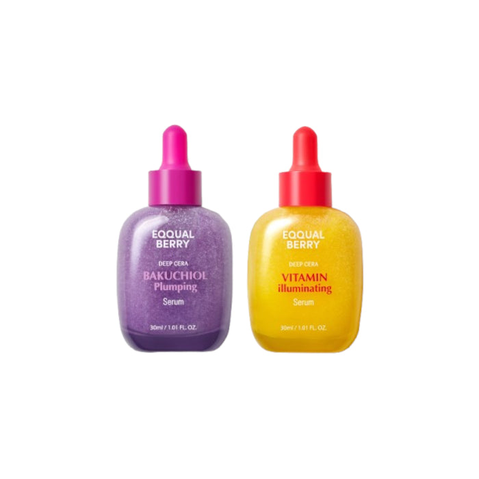 Wholesale EQQUALBERRY - Bakuchiol Plumping Serum - 30ml 1ea X Vitamin Illuminating Serum - 30ml 1ea Set | Carsha
