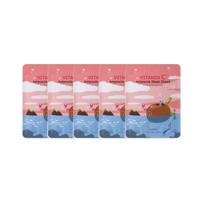 Wholesale esfolio - Vitamin C Ampoule Mask Sheet - 25ml*1pc 5ea Set | Carsha