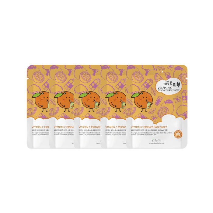 Wholesale esfolio - Pure Skin Essence Mask Sheet - 25ml *1pc - Vitamin C 5ea Set | Carsha