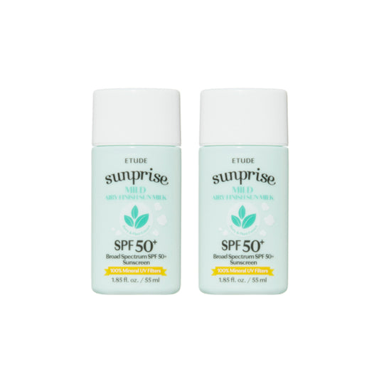 Wholesale Etude - Sunprise Mild Airy Finish Sun Milk SPF50+ - 55ml 2ea Set | Carsha