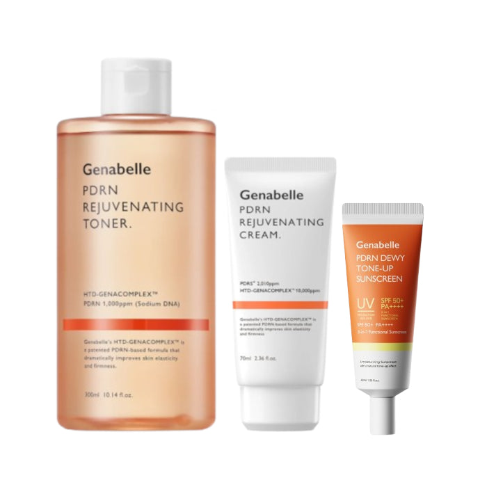 Wholesale Genabelle - PDRN Rejuvenating Toner & Cream & Dewy Tone-up Sunscreen SPF50+ PA++++ - 40ml Set | Carsha