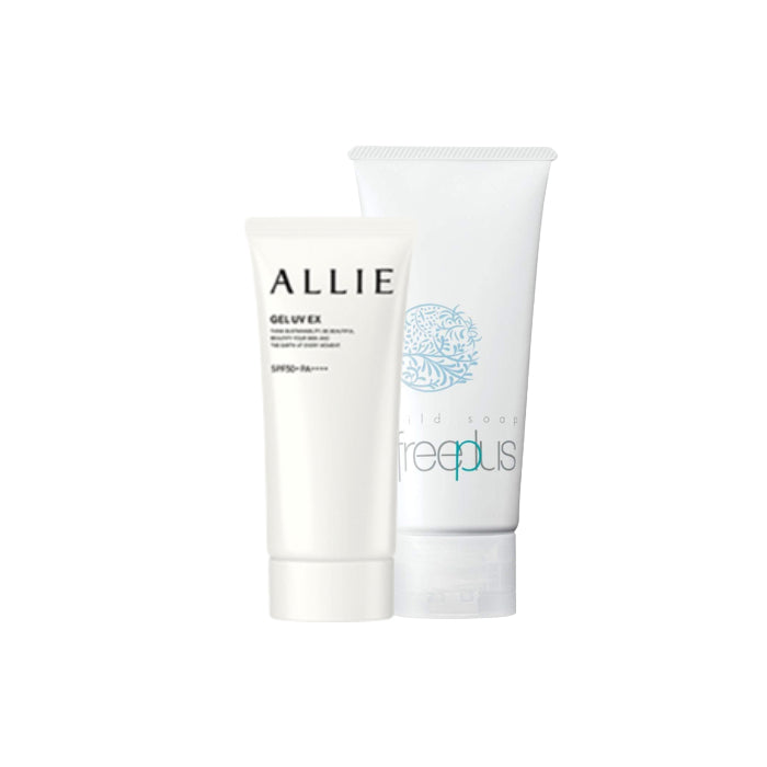 Wholesale Kanebo - Allie Gel UV EX SPF50+ PA++++ X Freeplus Mild Soap Facial Cleansing | Carsha