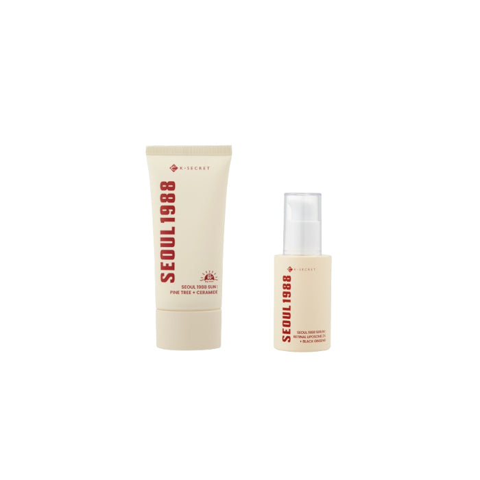 Wholesale KSECRET - SEOUL 1988 Serum : Retinal Liposome 2% + Black Ginseng - 30ml + Sun : Pine Tree + Ceramide SPF50+ PA++++ - 50ml Set | Carsha