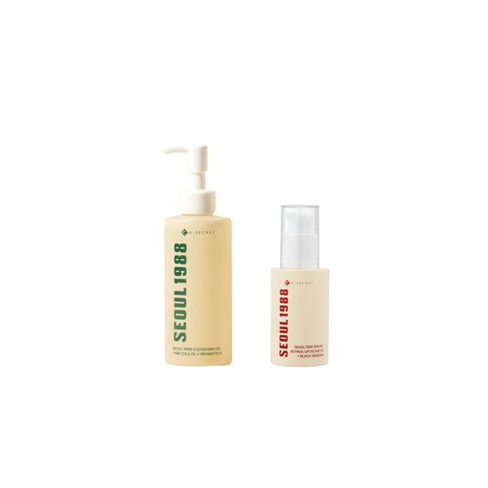 Wholesale KSECRET - SEOUL 1988 Serum : Retinal Liposome 2% + Black Ginseng - 30ml + Cleansing Oil : Pine Cica 1% + Probiotics - 200ml Set | Carsha