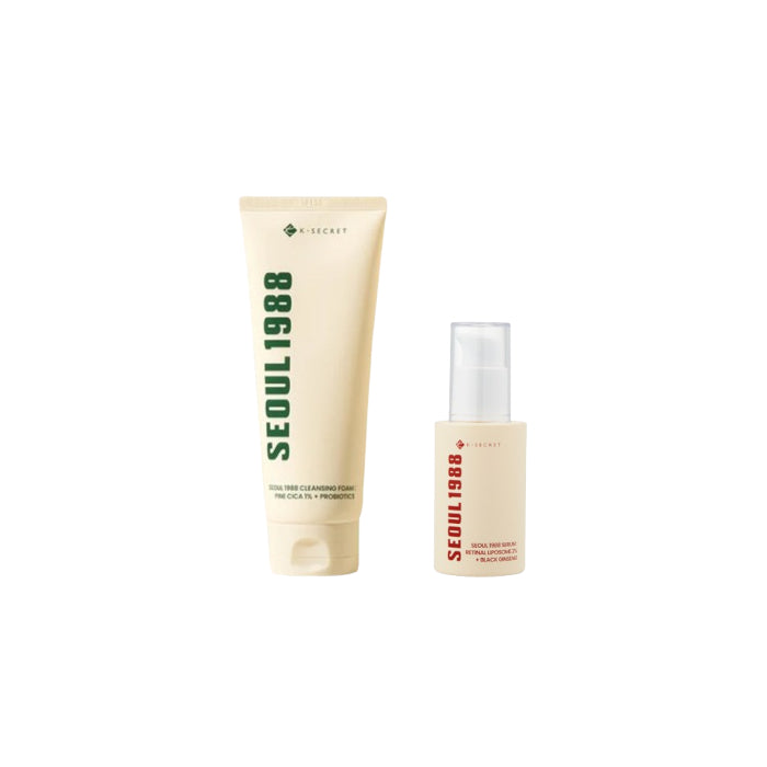 Wholesale KSECRET - SEOUL 1988 Serum : Retinal Liposome 2% + Black Ginseng - 30ml + Cleansing Foam : Pine Cica 1% + Probiotics - 150ml Set | Carsha
