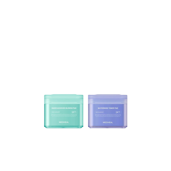 Wholesale Mediheal - Madecassoside Blemish Pad - 100ea 1ea + Watermide Toner Pad - 100ea 1ea Set | Carsha