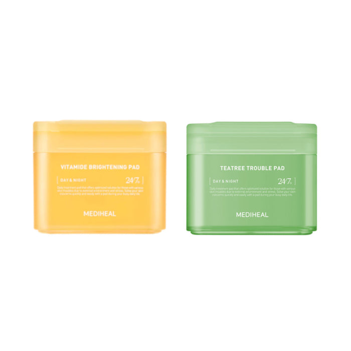 Wholesale Mediheal - Teatree Trouble Pad - 100ea 1ea + Vitamide Brightening Pad - 100ea 1ea Set | Carsha