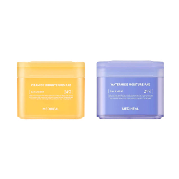 Wholesale Mediheal - Watermide Toner Moisture Pad - 100ea 1ea + Vitamide Brightening Pad - 100ea 1ea Set | Carsha