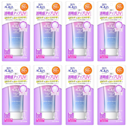 Wholesale Rohto Mentholatum - Skin Aqua Tone Up UV Essence SPF50+ PA++++ - 80g 8ea Set | Carsha