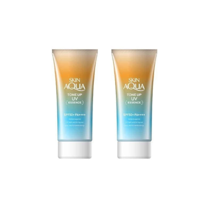 Wholesale Rohto Mentholatum Skin Aqua Tone Up Essence Latte Beige SPF50+ PA++++ 80g 2ea Set | Carsha
