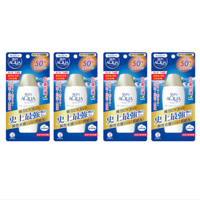 Wholesale Rohto Mentholatum Sunplay - Skinaqua UV Super Moisture GEL SPF 50 PA++++ - 80g 4ea Set | Carsha