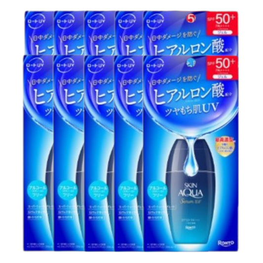 Wholesale Rohto Mentholatum - Skin Aqua Hyaluronic Serum UV SPF50+ PA++++ - 70g - White 10ea Set | Carsha