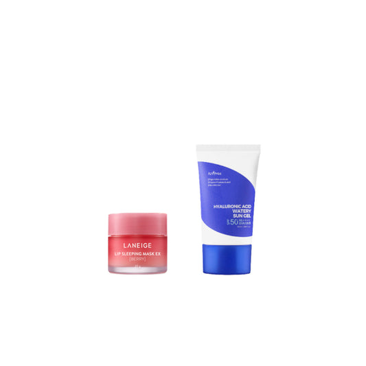 Wholesale Isntree - Hyaluronic Acid Watery Sun Gel SPF50+ PA++++ - 50ml 1ea + LANEIGE - Lip Sleeping Mask EX - 20g - Berry 1ea Set | Carsha