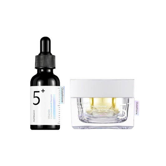 Wholesale numbuzin - No.5+ Glutathione Vitamin Concentrated Serum - 30ml 1ea X Vitamin Glutathione Dark Spot Laser Cream - 50ml 1ea Set | Carsha