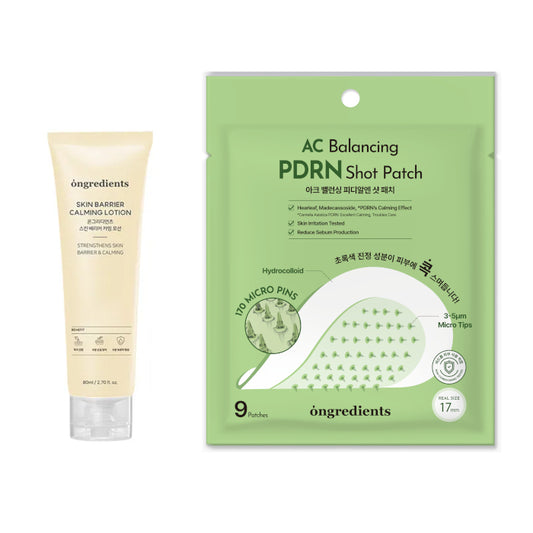 Wholesale ongredients - Skin Barrier Calming Lotion - 80ml + AC Balancing PDRN Shot Patch - 9patches Set | Carsha