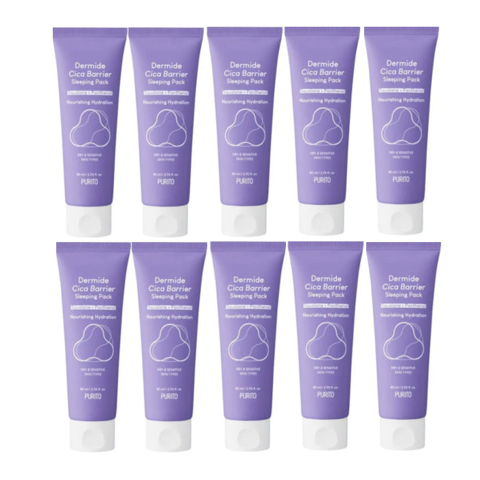 Wholesale Purito SEOUL - Dermide Cica Barrier Sleeping Pack - 80ml 10ea Set | Carsha