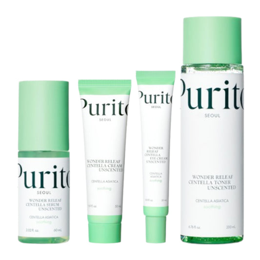 Wholesale Purito SEOUL - Wonder Releaf Centella Unscented Skincare Heroes Set | Carsha