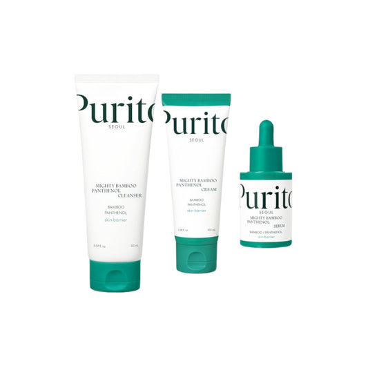 Wholesale Purito SEOUL - Mighty Bamboo Panthenol Cream + Serum + Cleanser Set | Carsha