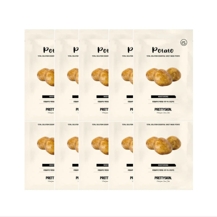Wholesale PRETTYSKIN - Total Solution Essential Sheet Mask - Potato - 10pcs Set | Carsha